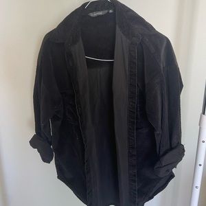 Glassons black corduroy button shirt